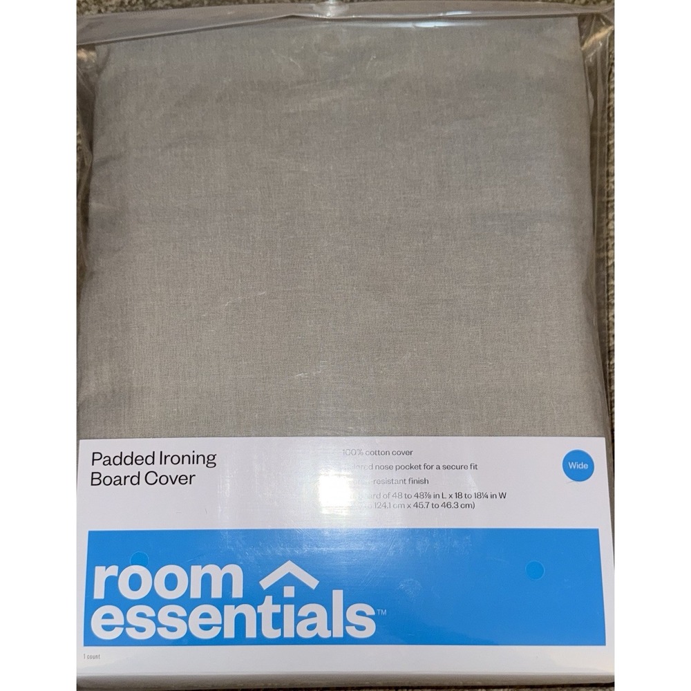 Room Essentials Wide Ironing Board Cover Gray 48L To‎ 18W Cotton Strap